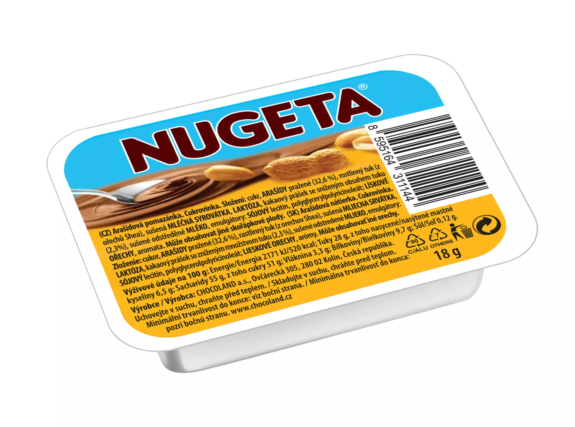 Nugeta peanut palm oil free 18 g